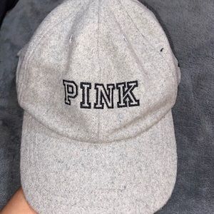 Gray Pink Hat